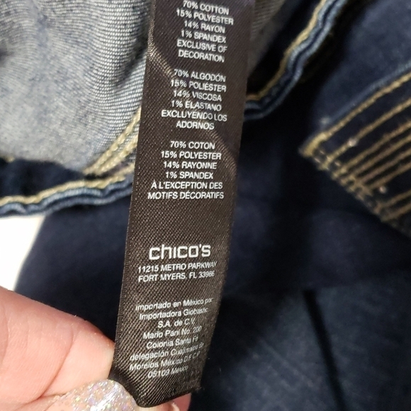 CHICO'S So Lifting Jeans Sz 0 30x26 Dark Wash EUC - Picture 14 of 16